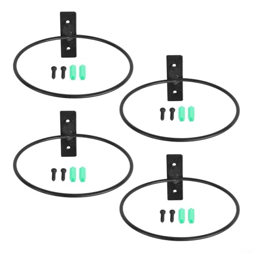 Zilimontt Dekorative Metall-Wand-Pflanzenhalter-Ringe, Set mit 4 schwarzen Blumentopf-Halterungen, für Innen- und Außenbereich, Garten, Hängeampel, 15,2 cm Zilimontt Dekorative Metall-Wand-Pflanzenhalter-Ringe, Set mit 4 schwarzen Blumentopf-Halterungen, für Innen- und Außenbereich, Garten, Hängeampel, 15,2 cm von Zilimontt