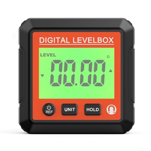 Zilimontt Digitaler Winkelmesser, Winkelmesser Winkelmesser mit LCD, Mini Neigungsmesser mit Magnet, Digitales Winkelmesswerkzeug, Gehrungslehre Digitale Wasserwaage für Holzbearbeitung Zuhause von Zilimontt