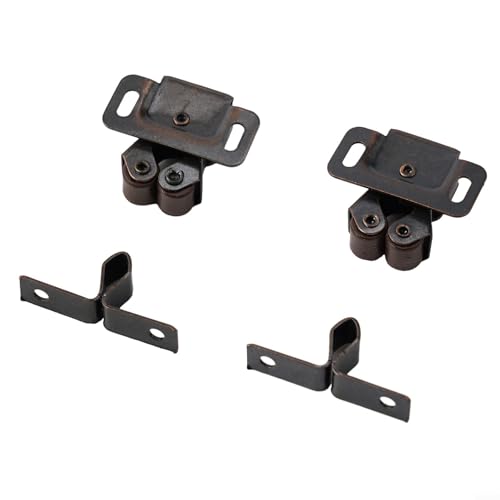 Zilimontt Doppel-Rollenschnäpper Türriegel Greiferschloss für Schrank, Schrank, Wohnwagen, Boot, Edelstahl, sicherer Verschluss, einfache Installation, geeignet für Licht (Rotbronze) von Zilimontt