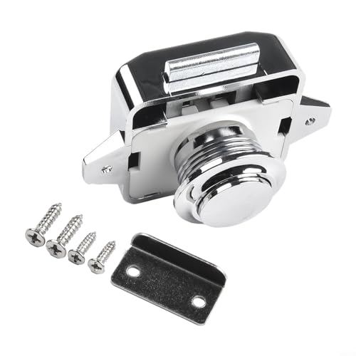 Zilimontt Druckknopf-Verriegelungsschloss aus Zinklegierung für Schranktürriegel in Wohnmobil, Wohnwagen oder Boot, integrierter Griff und Verriegelungsfunktion zum Sichern von Schranktüren, 26 mm Zilimontt Druckknopf-Verriegelungsschloss aus Zinklegierung für Schranktürriegel in Wohnmobil, Wohnwagen oder Boot, integrierter Griff und Verriegelungsfunktion zum Sichern von Schranktüren, 26 mm von Zilimontt