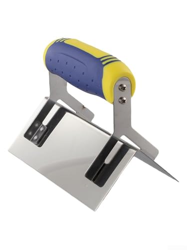 Zilimontt Edelstahl-Beton-Handfugenwerkzeug-Set mit ergonomischem Griff, gebogenen Enden und abgerundetem Kanten-Design für glatte Putz-, Stuck- und Zementbearbeitung in (d) von Zilimontt