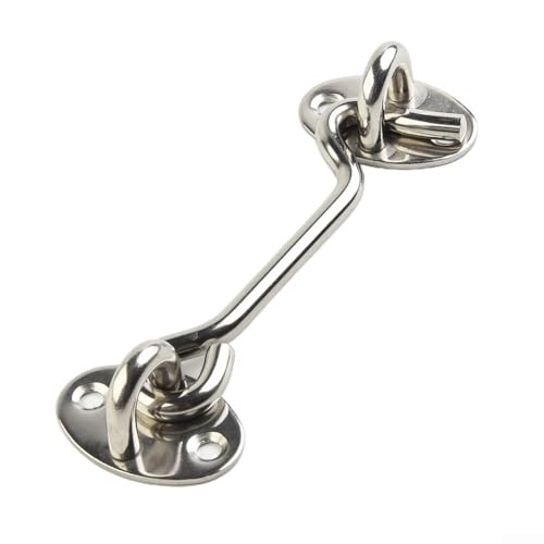 Zilimontt Edelstahl-Kabinenhaken und Ösenverriegelung für Schuppen, Tor, Garten oder Gewächshaus-Tür, robuster, leiser Halter mit rostbeständiger Oberfläche für sichere Sicherung (25,4 cm) von Zilimontt