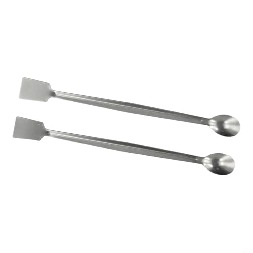 Zilimontt Edelstahl Labor Probenahme Löffel Spatel Set, Doppelend-Design mit Flach- und Schaufelenden für Pulver- oder Granulatübertragung, beständig gegen Säuren, Laugen Zilimontt Edelstahl Labor Probenahme Löffel Spatel Set, Doppelend-Design mit Flach- und Schaufelenden für Pulver- oder Granulatübertragung, beständig gegen Säuren, Laugen von Zilimontt
