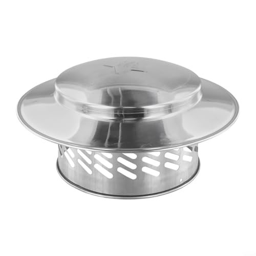 Zilimontt Edelstahl Schornstein Regenkappe Außenwand Lüftungsgitter Abdeckung Dach Rohr Haube Belüftungssystem Wetterschutz für Kaminrohr 80mm 110mm 160mm 200mm(160mm(6inch)) von Zilimontt