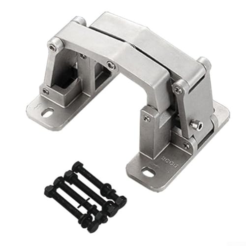 Zilimontt Edelstahlscharnier für Steintüren und Hydranttüren mit 180-Grad-Winkel, robuste Konstruktion, unterstützt 50–200 kg Tragkraft, silberfarbenes Finish (200 kg) von Zilimontt