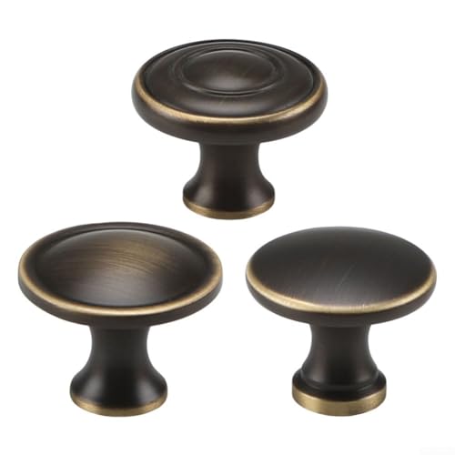 Zilimontt Eleganter Vintage-Schubladengriff aus massivem Messing, perfekte Passform für Schränke und Kleiderschränke mit künstlerischem Touch (A-29 mm) von Zilimontt