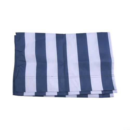 Zilimontt Ersatz-Bezug für Strandliege für den Außenbereich, wasserdicht, Polyester, doppelseitig, gestreiftes Muster, für Sonnenliegen, Weiß / Blau, 120 x 44 cm (1 Stück) von Zilimontt