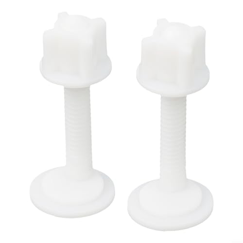 Zilimontt Ersatz-Set für WC-Sitz-Scharniere mit Gummi-Befestigungsschrauben und langlebigen Kunststoffbeschlägen für die sichere Installation und Reparatur von Badezimmer-WC-Sitzen in (A) von Zilimontt