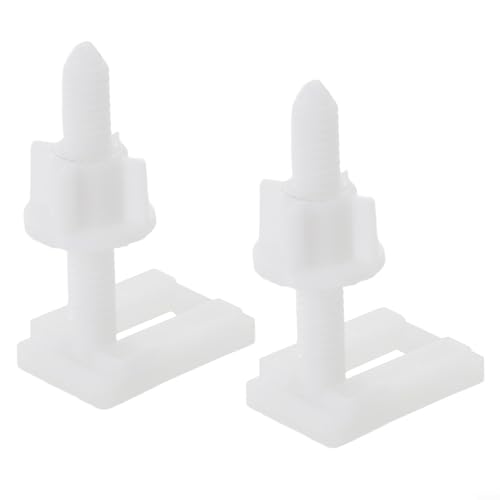 Zilimontt Ersatz-Set für WC-Sitz-Scharniere mit Gummi-Befestigungsschrauben und langlebigen Kunststoffbeschlägen für sichere Installation und Reparatur von Badezimmer-WC-Sitzen in (D) von Zilimontt