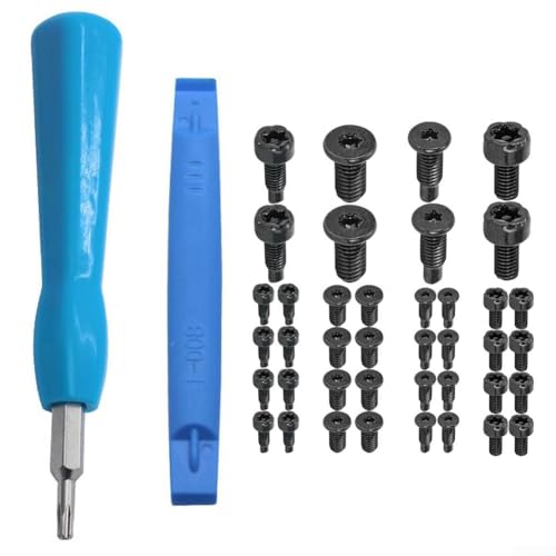 Zilimontt Ersatz-Sicherheitsschrauben und Schraubendreher-Set, kompatibel mit Video-Türklingel-Modellen, inklusive 2 doppelseitigen magnetischen Schraubendrehern und 40 von Zilimontt