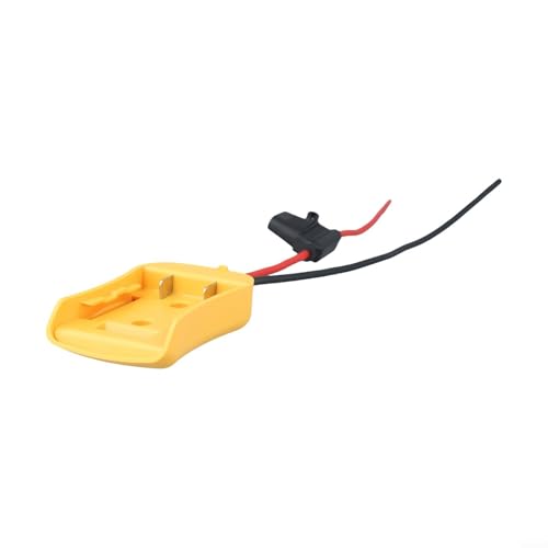 Zilimontt Externer Netzteil-Anschlussadapter für Elektrowerkzeuge, ABS-Drahtklemmenverbinder, positive und negative Leitungen, einfache Installation, sicher (mit Sicherung) von Zilimontt