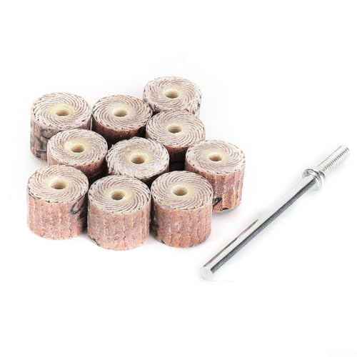 Zilimontt Fächerschleifscheiben Körnung 80/120/240 mit Dorn, 10 mm Durchmesser, 3 mm Schaft, Rotationswerkzeug-Zubehör zum Schleifen, Schleifen und Polieren von Metall, Holz, 10 Stück (240#) von Zilimontt