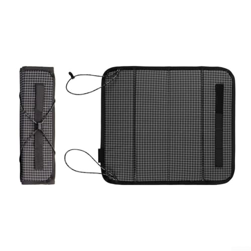 Zilimontt Faltbares Camping-Kissen, Outdoor-Sitzpolster, wasserdichte EVA-Wandermatte mit Aufbewahrungstasche für Rucksackreisen, Picknicks, Bergsteigen, 34 x 29 cm (schwarz) von Zilimontt