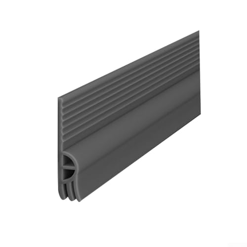 Zilimontt Flexible TPE-Wetterabisolierung, 2 m Rolle, zuschneidbarer Zugluftstopper mit verbesserter Isolierung, schalldichtes Mehrkammer-Design, energiesparende Tür (dunkelgrau) von Zilimontt