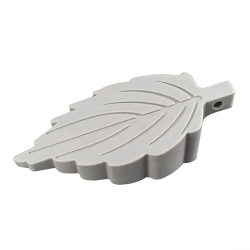 Zilimontt Flexibler, rutschfester, robuster Türstopper mit Blättern, Keilabsatz, rutschfest, für Blatttürstopper (grau) von Zilimontt