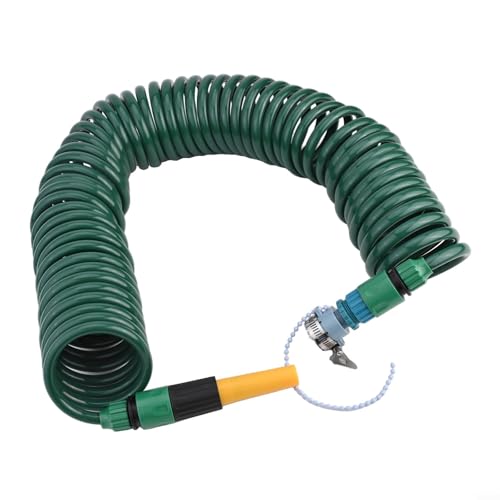 Zilimontt Flexibler Gartenwasserschlauch mit einziehbarer Spule, 5 m/10 m/15 m, mit verstellbarer Sprühdüse und Schnellanschluss für die Bewässerung im Freien und Autowäsche, langlebiger Kunststoff Zilimontt Flexibler Gartenwasserschlauch mit einziehbarer Spule, 5 m/10 m/15 m, mit verstellbarer Sprühdüse und Schnellanschluss für die Bewässerung im Freien und Autowäsche, langlebiger Kunststoff von Zilimontt