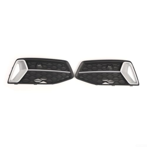 Zilimontt Frontstoßstange Nebelscheinwerfer Abdeckung Gitter für A6 2019-2023 für C8 Limousine ABS Schwarz Silber Mesh Unterer Grill Ersatzteile 4K0807647 4K0807648 Set von 2 von Zilimontt