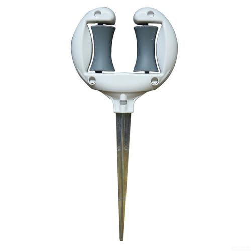 Zilimontt Gartenschlauch-Führungsstäbe aus Metall, Mehrzweck-Spike-Rollensystem, Pflanzenschutz, Weg, Bewässerungsausrüstung, Hof, Outdoor, Gartenwerkzeug (weiß) von Zilimontt