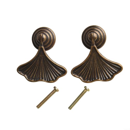 Zilimontt Ginkgo Schubladengriffe, Einloch-Schrankgriffe mit Schrauben, für Möbeltüren, Kleiderschränke und Bücherregale im Vintage-Stil, Bronze-Finish, 2 Stück Zilimontt Ginkgo Schubladengriffe, Einloch-Schrankgriffe mit Schrauben, für Möbeltüren, Kleiderschränke und Bücherregale im Vintage-Stil, Bronze-Finish, 2 Stück von Zilimontt