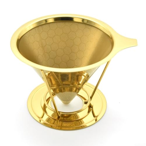 Zilimontt Golden Filter Trichter Doppelzweck Kaffee Tee Sieb Brewing Mesh Screen Reusable Pour Over Dripper Zilimontt Golden Filter Trichter Doppelzweck Kaffee Tee Sieb Brewing Mesh Screen Reusable Pour Over Dripper von Zilimontt