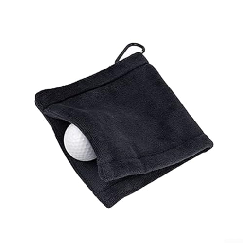 Zilimontt Golfschläger-Handtuch, Mikrofaser-Reinigungstuch für effizientes Abwischen der Hände und Reinigung von Bällen, tragbar und leicht, Schwarz Zilimontt Golfschläger-Handtuch, Mikrofaser-Reinigungstuch für effizientes Abwischen der Hände und Reinigung von Bällen, tragbar und leicht, Schwarz von Zilimontt