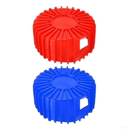 Zilimontt Gummi-Schutzabdeckungen für 70-mm-Verteiler-Manometer, 2er-Pack, rote und blaue Stiefel für HVAC-Kühlmessgerät, langlebige Dämpfungshülsen von Zilimontt