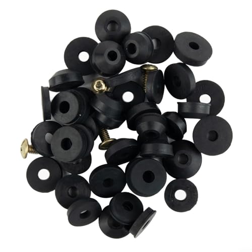 Zilimontt Gummi-Wasserhahn-Unterlegscheibe und Messing-Lätzchenschrauben-Sortiment-Set mit flachen und abgeschrägten Dichtungen in mehreren Größen, langlebiges Neopren für Heiß- und Zilimontt Gummi-Wasserhahn-Unterlegscheibe und Messing-Lätzchenschrauben-Sortiment-Set mit flachen und abgeschrägten Dichtungen in mehreren Größen, langlebiges Neopren für Heiß- und von Zilimontt