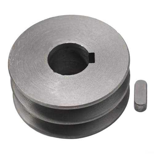 Zilimontt Gusseisen-Keilriemenscheibe, Typ A, Doppelrillen-Motorrolle, 50 mm-100 mm Durchmesser, Elektrowerkzeug-Zubehör für Werkstattausrüstung und Maschinen (83 x 31 x 24 mm) von Zilimontt