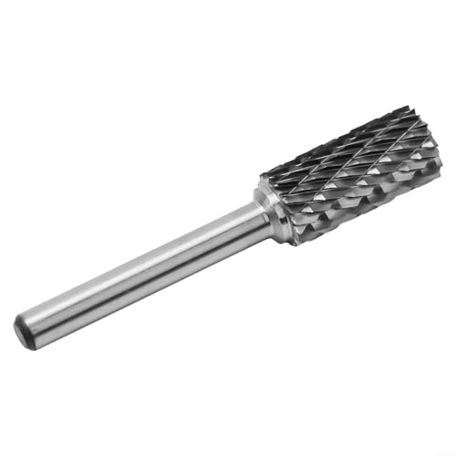 Zilimontt Hartmetall-Frässtift-Set, 6 mm Schaft, Doppelschnitt-Rotationsschneidwerkzeug für Metallschleifen, Formen, Schnitzen, Entgraten und Fräsen auf Stahl, Holz, Kunststoff, ideal (12 mm) von Zilimontt
