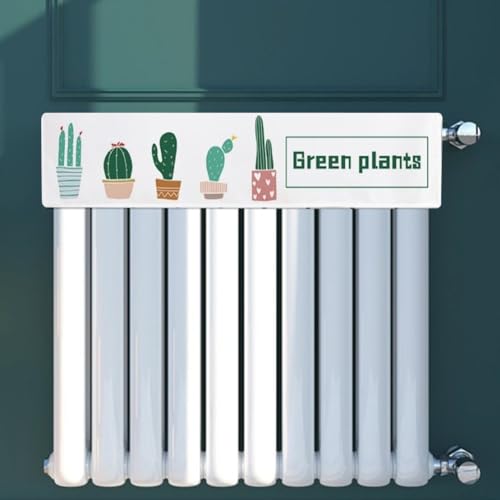 Zilimontt Heizkörper-Staubschutztuch mit rauchfestem schwarzem Schild, weicher Flanellstoff, dekoratives Blumenmuster, schützt vor Staub und Ruß, leicht zu reinigen, modern (180 cm) von Zilimontt