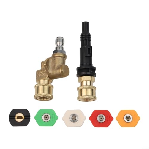Zilimontt Hochdruck-Schaumstoff-Topf, Schnellverbindungs-Adapter-Düsenset mit 180-Grad-Drehgelenk, 5 Sprühspitzen, für Autowäsche, Reinigung, kompatibel mit Lavor Sterwins Zilimontt Hochdruck-Schaumstoff-Topf, Schnellverbindungs-Adapter-Düsenset mit 180-Grad-Drehgelenk, 5 Sprühspitzen, für Autowäsche, Reinigung, kompatibel mit Lavor Sterwins von Zilimontt
