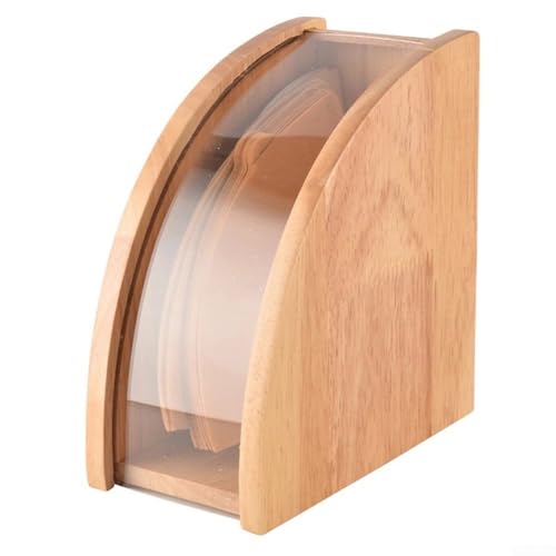 Zilimontt Holz Kaffeefilter Aufbewahrungsbox, Kaffeefilter Papierhalter, Holz Kaffeefilter Aufbewahrungsbox, Kaffeefilterhalter, Geeignet für handgebrühte Kaffeeliebhaber von Zilimontt
