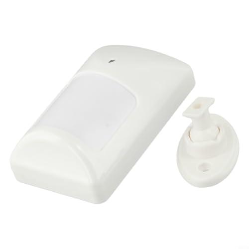 Zilimontt Infrarot-PIR-Bewegungsmelder mit Weitwinkelsonde und Halterung, haustiertoleranter kabelloser Sender für Sicherheit zu Hause, Wandmontage mit 12 m Erkennung (1 Stück) von Zilimontt