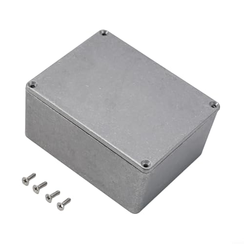 Zilimontt Instrumentengehäuse aus Druckguss-Aluminium, silberfarben, Projektbox, IP54, wasserdichtes Gehäuse für elektrische Geräte und DIY-Elektronik, mit fest sitzendem Deckel (1590 C (120 x 94,5 x von Zilimontt