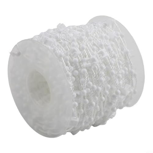Zilimontt Kettenglied für vertikale Jalousien, 127 mm, mit Perlenschnurverbinder, langlebiges Kunststoffmaterial, glatter Zug für vertikale Jalousien, Raffrollos, Rollläden, einfach (20 m) von Zilimontt