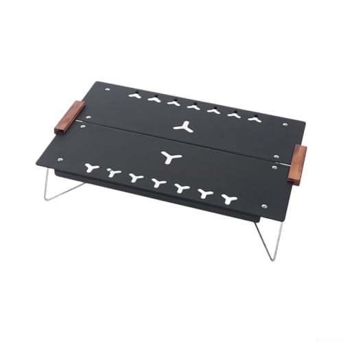 Zilimontt Kompakter Outdoor-Picknicktisch, ultraleicht, Aluminium-Legierung, Schwarz von Zilimontt