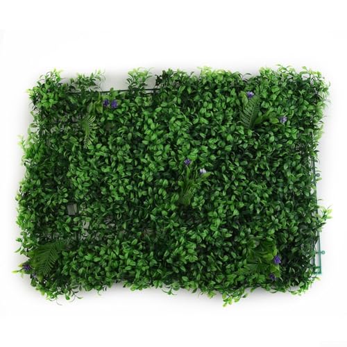 Zilimontt Künstliche grüne Graswandpaneele, 40 x 60 cm, Kunststoff, Rasenmatte, für drinnen und draußen, Garten, Hintergrunddekoration für Wohnzimmer, Hotel, Café, quadratische Pflanzenwand (2#) von Zilimontt
