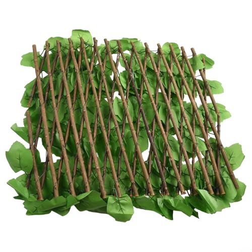 Zilimontt Künstlicher Sichtschutzzaun mit Blättern für den Außenbereich, Garten, Hinterhof, Balkon, Dekoration, verstellbare Länge, grüne Pflanze, Wandabdeckung, Barriere-Panel(#2) von Zilimontt