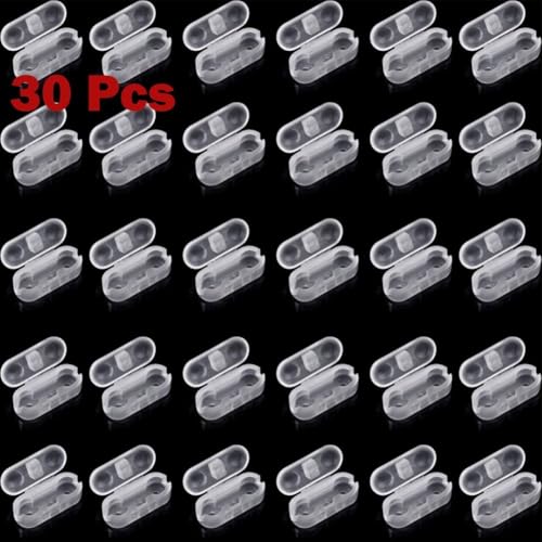 Zilimontt Kunststoff-Zugschnur-Verbinder-Clips für 10 Kugelkettenrollen, Raffrollos und Vertikaljalousien, 4,5 x 6 mm, weiß, passend für Standard für Fensterbehandlungen im Wohnen (30 Stück) von Zilimontt