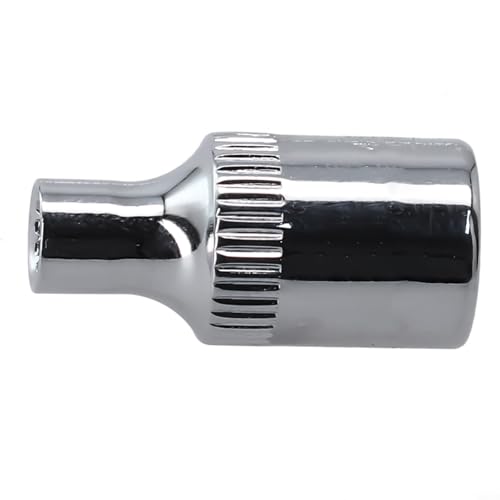 Zilimontt Kurzer 12-Kant-Steckschlüssel-Bit, 1/4-Zoll-Vierkantantrieb, Chrom-Vanadium-Stahl für Ratschenschlüssel oder Torx-Bit-Adapter, Größen 4 mm bis 14 mm, korrosionsbeständiger Spiegel (4 mm) von Zilimontt
