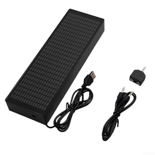 Zilimontt LED-Musikspektrum-Analysator, VU-Meter mit 384 LEDs, Sprachsteuerung und Audio-Line-Eingang, 12 Anzeigemodi, 8 Helligkeitseinstellungen für Heimstudio und Audio (A-Sprachsteuerung) von Zilimontt