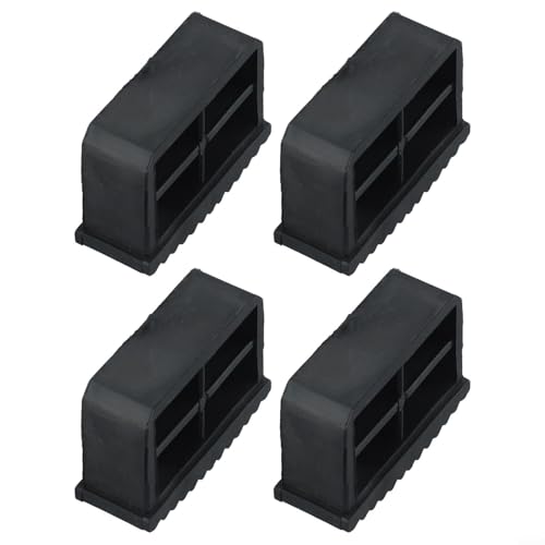 Zilimontt Leiter-Sicherheitsfüße, 4 Stück, rutschfeste Gummi-Leiterbeinpolster, 60 x 22 mm, klappbare Fußabdeckungen für Teleskoptechnik und Manway-Leitern, drinnen und draußen von Zilimontt