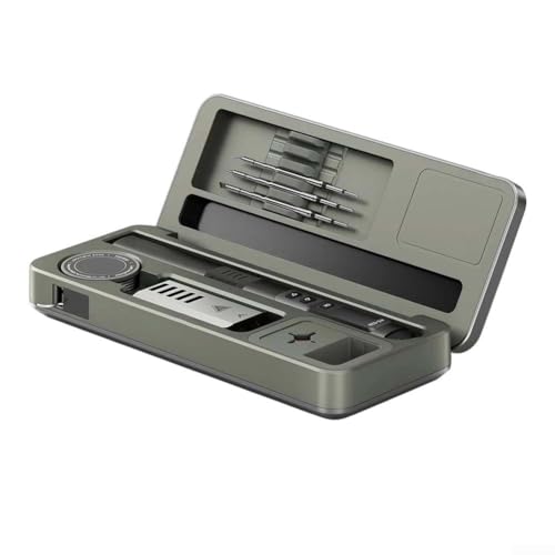 Zilimontt Lötkolbenstation mit 2,4 cm (0,96 Zoll) IPS-Farbbildschirm, 100 W Leistung, PD/QC/DC Multi-Protokoll-Unterstützung, für CNC-Gehäuse aus Aluminiumlegierung für mobile Werkbank-Aufbewahrung von Zilimontt