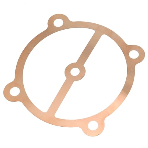 Zilimontt Luftkompressor-Zylinderkopf-Ventilplattendichtungen und Unterlegscheiben, Kupfer-Pad für Öl- oder Ölmaschinen, Luftzylinderkopf-Reparatur-Ersatz für 47/51/65/95 (65 Typ, 5 Löcher) von Zilimontt