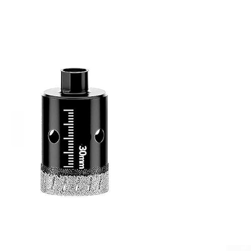Zilimontt M10 Trockenbohrer, 20–90 mm, diamantbeschichteter Lochöffner für Winkelschleifer, direktes Trockenbohren für Marmor, Porzellanfliesen und Glas mit verbesserter Kühlung und (30 mm) von Zilimontt