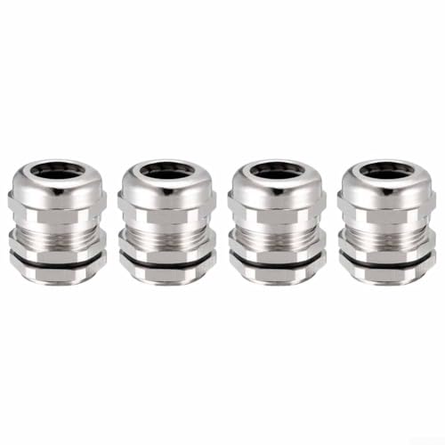 Zilimontt M22-Kabelverschraubungen aus Metall, wasserdicht, Kupferdrahtverbinder mit Kontermutter und Unterlegscheibe für 10 mm - 14 mm Durchmesser, 4 Stück, elektrische Kabelverschraubungen für Zilimontt M22-Kabelverschraubungen aus Metall, wasserdicht, Kupferdrahtverbinder mit Kontermutter und Unterlegscheibe für 10 mm - 14 mm Durchmesser, 4 Stück, elektrische Kabelverschraubungen für von Zilimontt