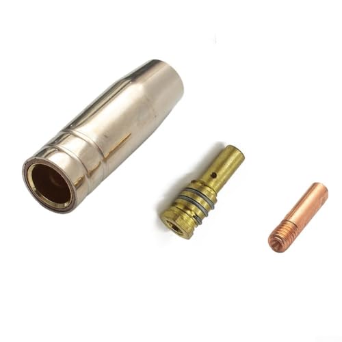 Zilimontt MIG MAG 14AK Schweißbrenner-Zubehör-Set mit Gasdüsen, Spitzenhaltern und Spitzen, 14-teiliges Verbrauchsmaterial-Set für M6-Größen 0,6 mm bis 1,2 mm beim MIG-Schweißen (1,2 mm) von Zilimontt