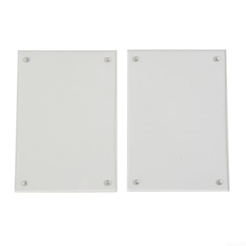Zilimontt Magnetischer Bilderrahmen aus transparentem Acryl, klares Block-Design mit 4 Eckmagneten für stabilen Hoch- oder Querformat, Schreibtisch-Ornament für (5,5 x 8,2 cm) von Zilimontt