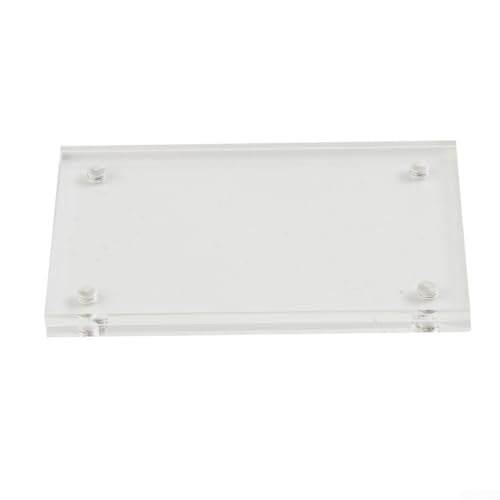 Zilimontt Magnetischer Bilderrahmen aus transparentem Acryl, klares Block-Design mit 4 Eckmagneten für stabilen Hoch- oder Querformat, Schreibtisch-Ornament für (7 x 10,5 cm) von Zilimontt