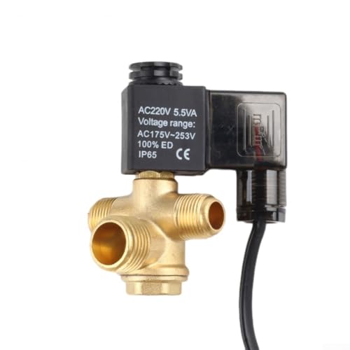 Zilimontt Magnetventil und Rückschlagventil Kit für Luftkompressor - Leises Öldesign mit Power-Off Auspuff, langlebige Aluminiumgusskonstruktion, kompatibel mit Air(D) von Zilimontt